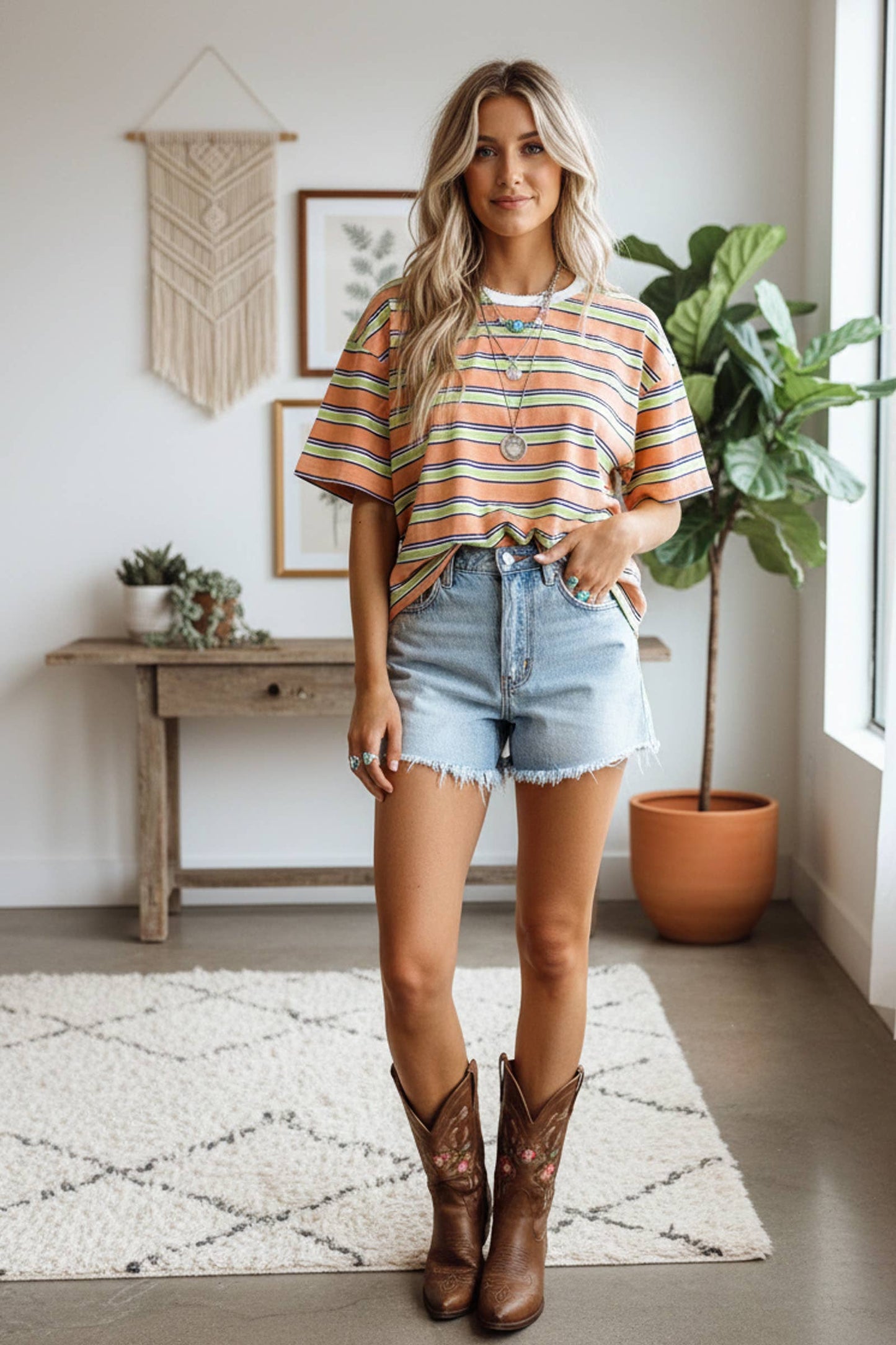Striped Relaxed Fit Top