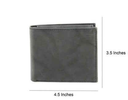 Bi-Fold Leather Wallet with Top Flap 15714