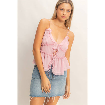 Tiered Tie-Front Top