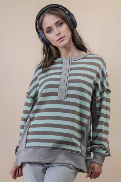 Oversized Striped Top