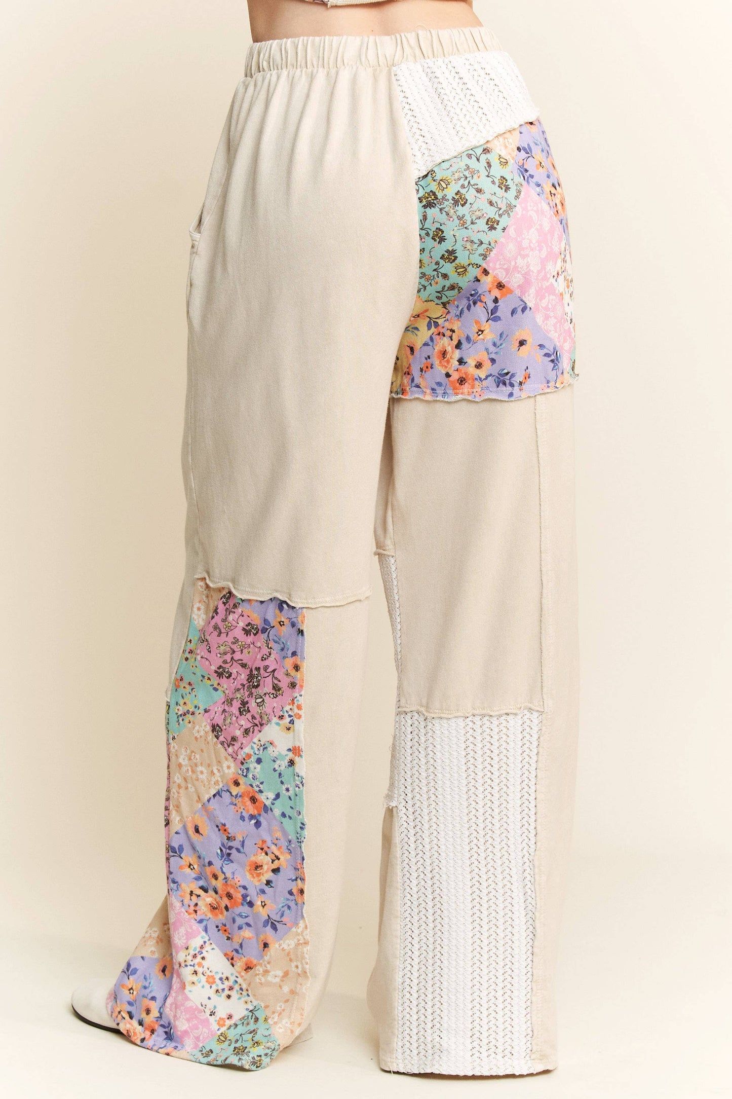 Floral Patch Boho Pants