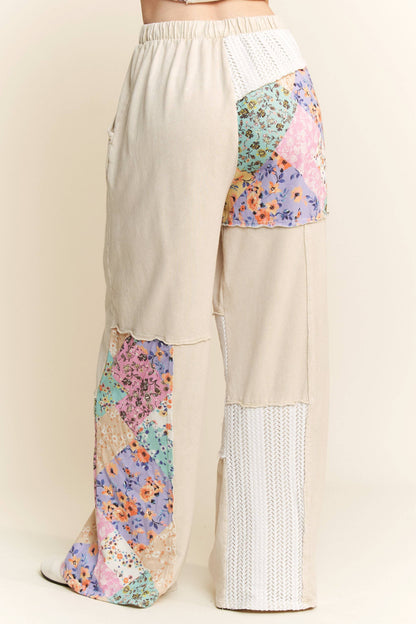 Floral Patch Boho Pants