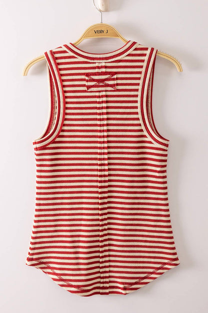 Striped Button Down Tank