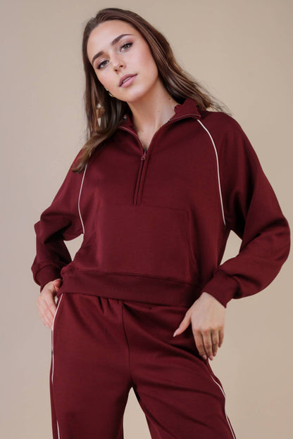Half Zip Scuba Pullover