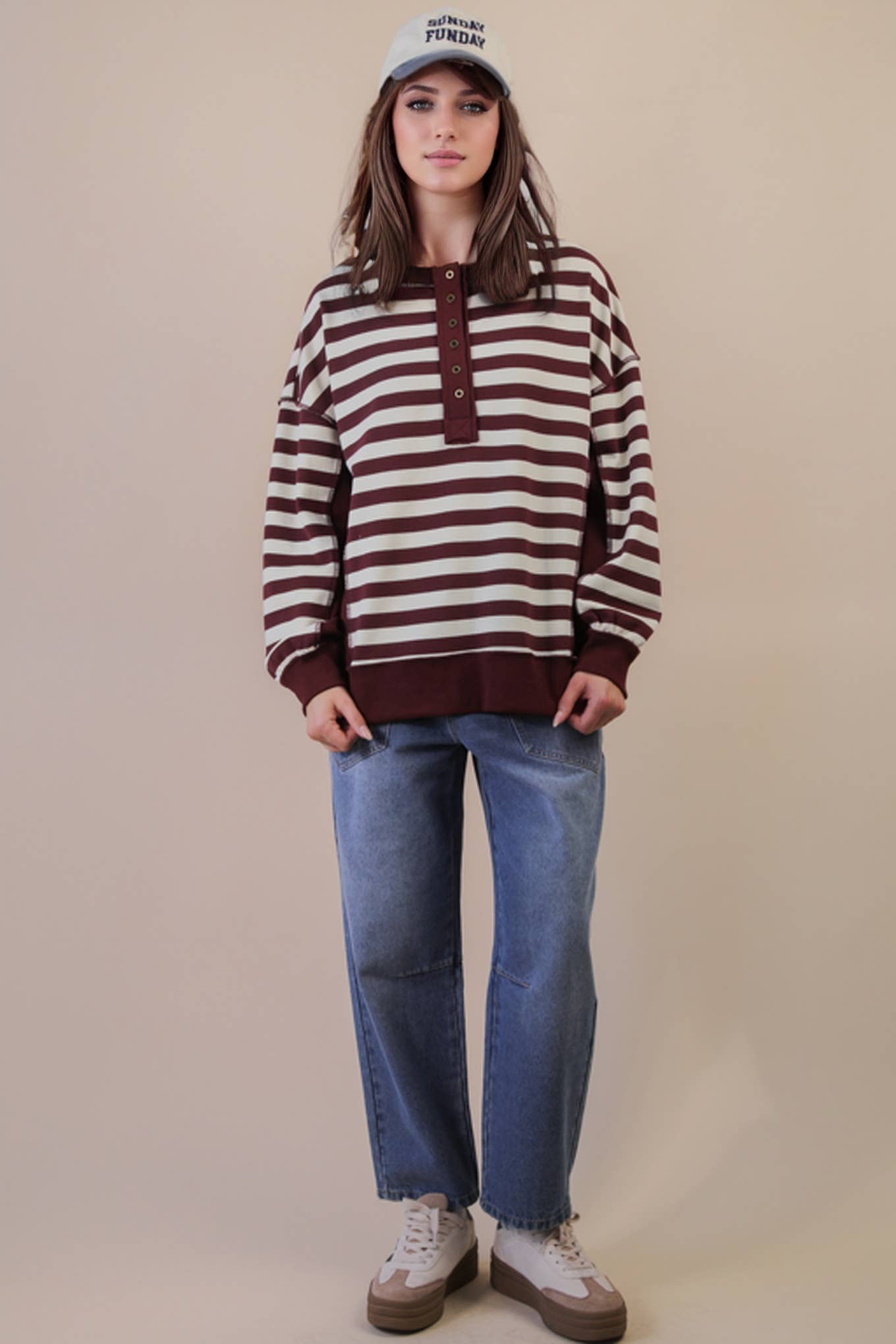 Oversized Striped Top