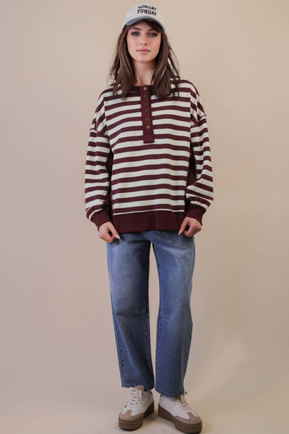 Oversized Striped Top