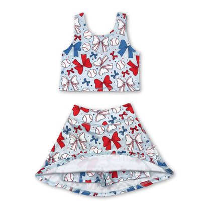 bow baseball girls athletic dresses