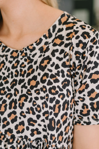 Better Stuff To Do Leopard Print Smock Dress