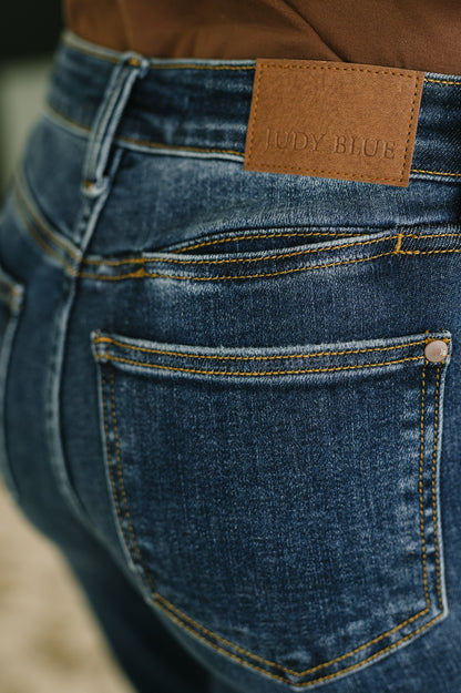 Casey Mid Rise Bootcut with Cell Phone Back Pocket & Slit