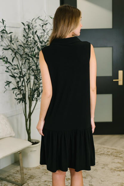Coral Sands Collared Tank Dress in Black