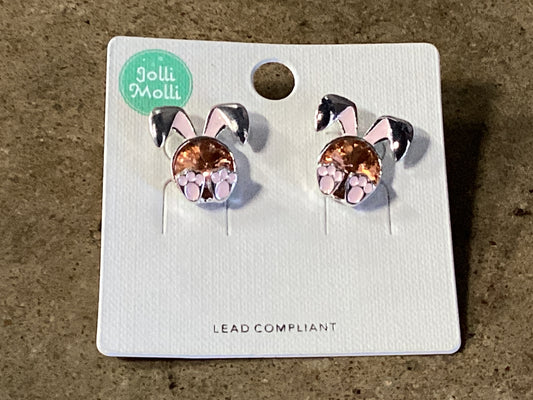 Crystal bunny earrings