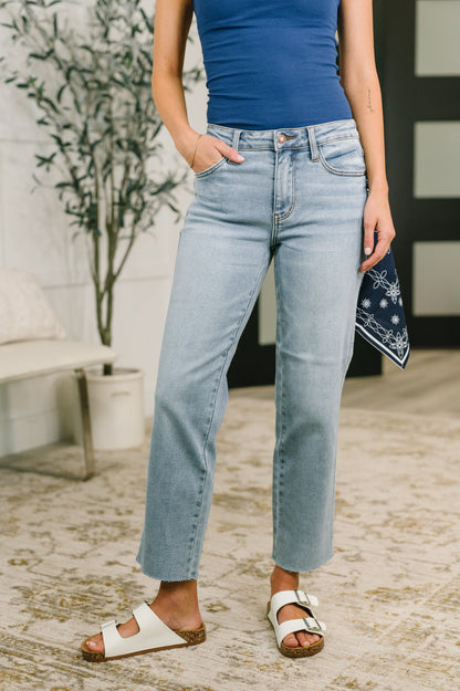 Dawn Mid Rise Ankle Straight w Bandana Loop