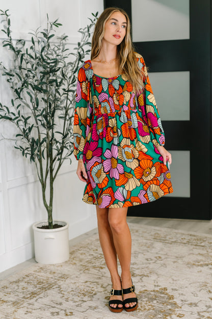 Floral Affairs Scoop Neck Dress