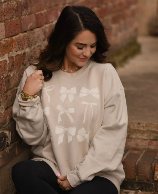 White Bows Sweatshirt