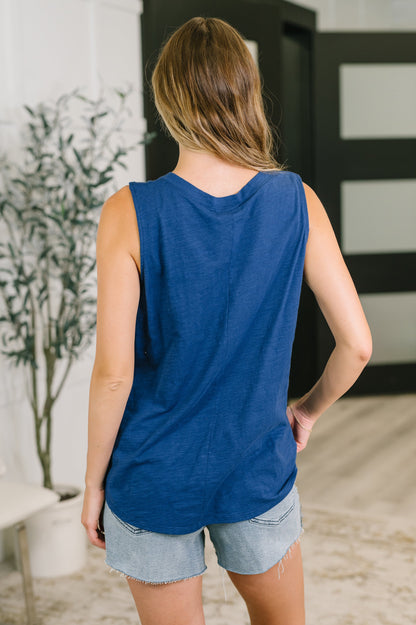 Getting Good V-Neck Tank in Navy