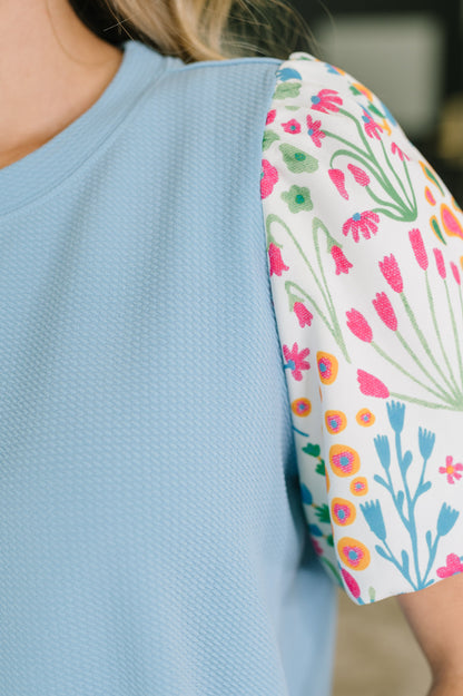 High Expectations Contrast Puff Sleeve Blouse