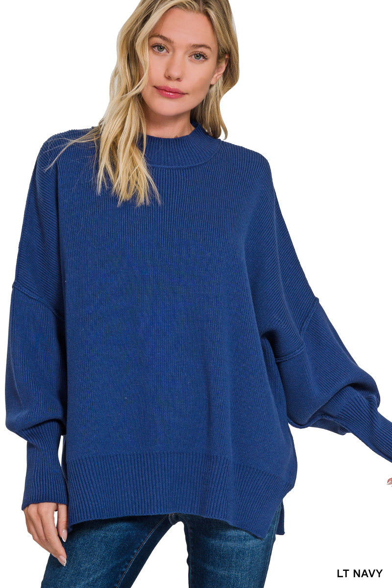 Oversized Side Slit Sweater