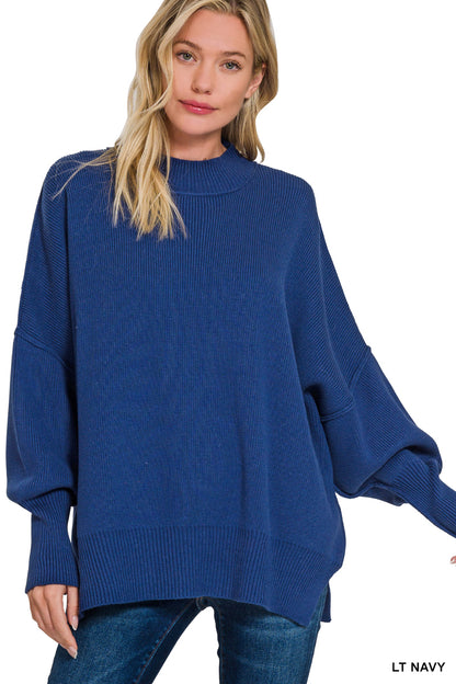 Oversized Side Slit Sweater