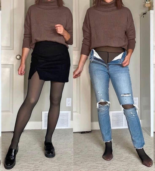 Fleece lined tights - OS