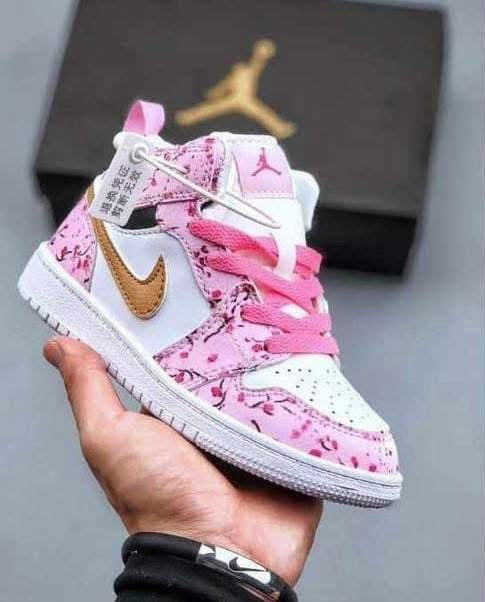 Pink Floral Hi Top