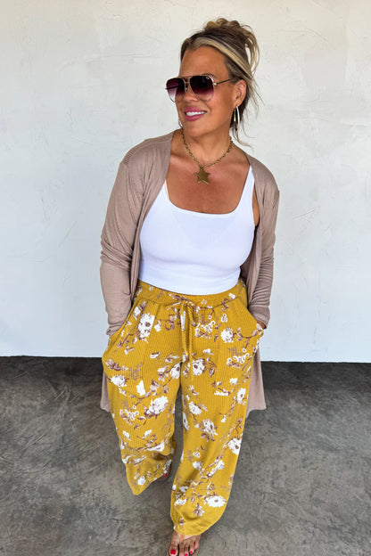 HADDIE FLORAL WIDE LEG PANTS