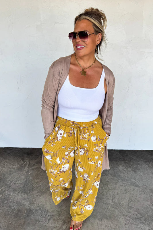 HADDIE FLORAL WIDE LEG PANTS