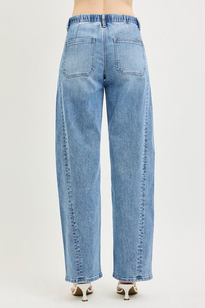 Risen Barrel Jean With Drawstring