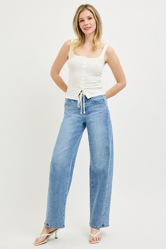 Risen Barrel Jean With Drawstring