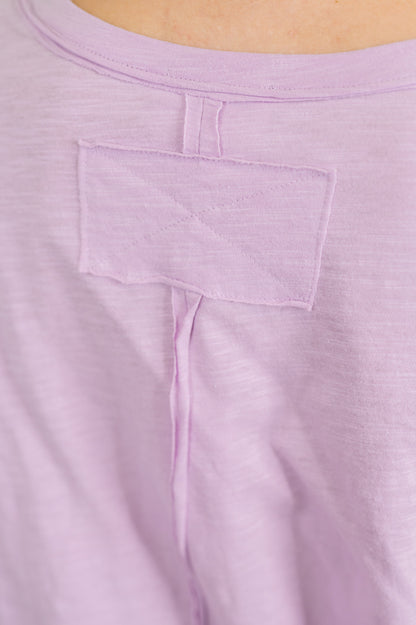 Just Like That Relaxed Heather Tee in Lilac