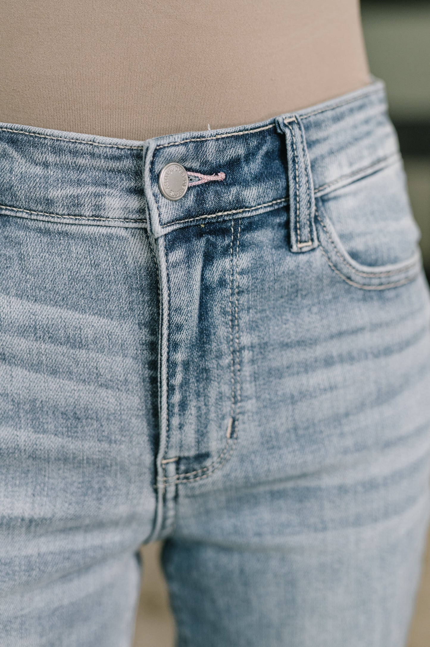 Mckaylee Mid Rise Kick Flare Jeans with Frayed Hem