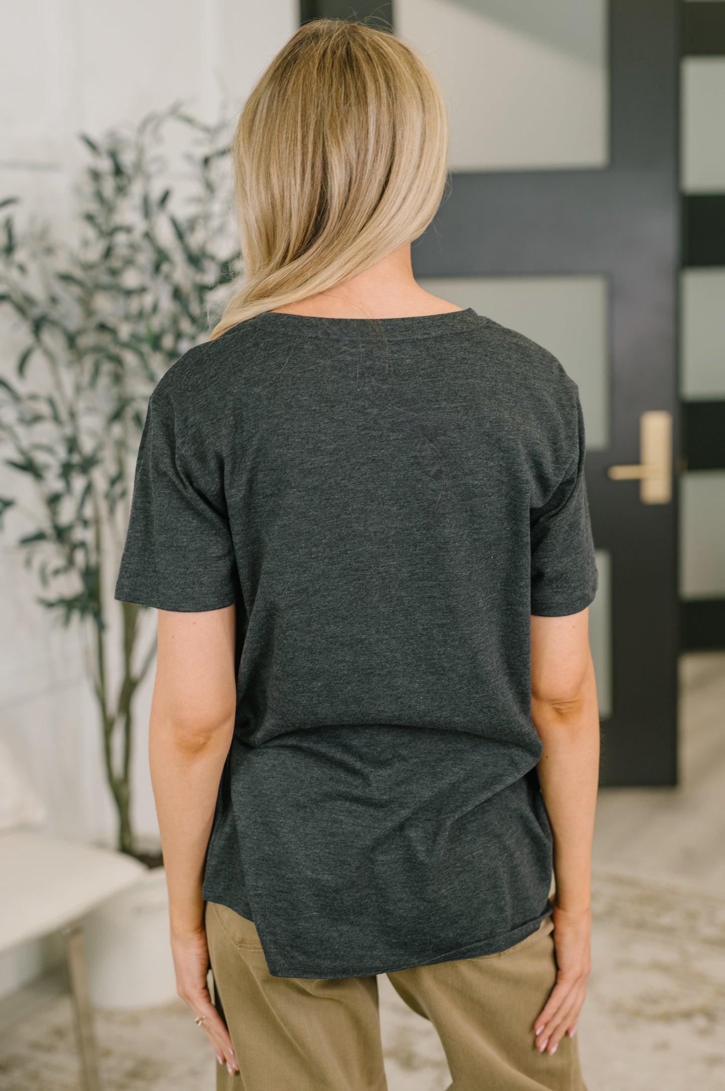 Rest Assured Basic Relaxed Tee in Charcoal