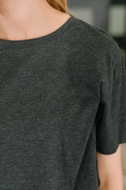Rest Assured Basic Relaxed Tee in Charcoal