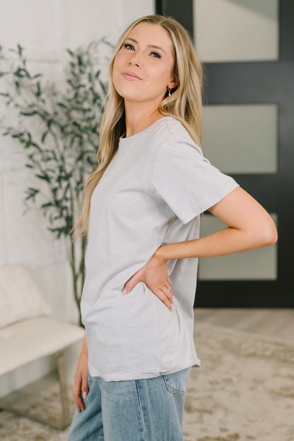 Rest Assured Basic Relaxed Tee in Heather Grey