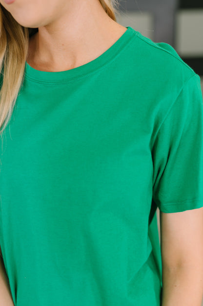 Rest Assured Basic Relaxed Tee in Kelly Green