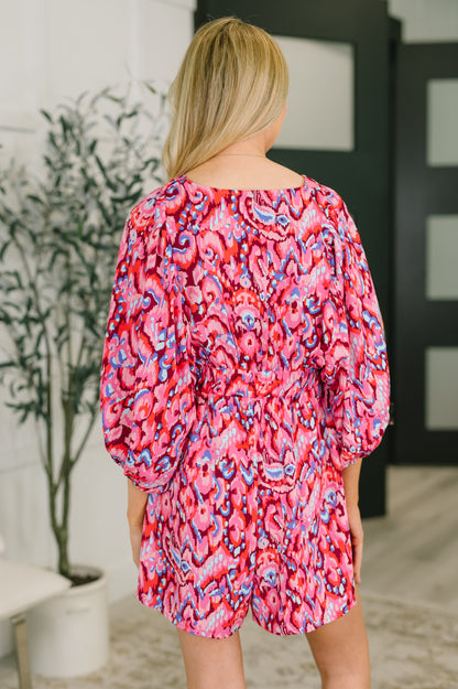 Seems Okay Abstract Print Romper
