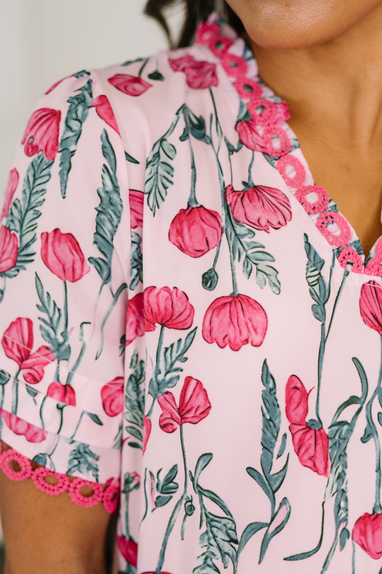 Show me Now Trim Detail Blouse