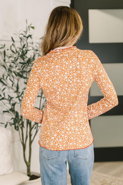 Something in the Air Lettuce Hem Longsleeve Top