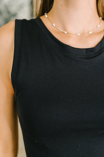 Start of Everything Round Neck Tank in Black
