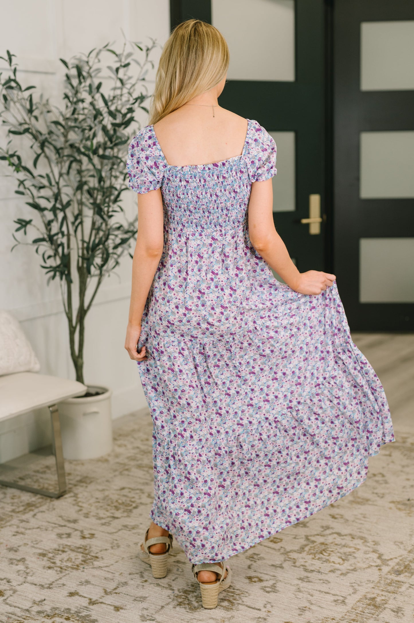 Sugar Talking Tiered Dress in Floral Print