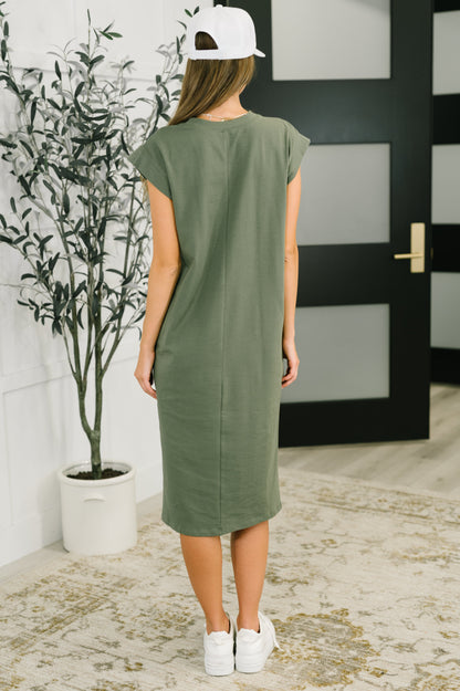 Sweet Like That Casual Dress in Light Olive