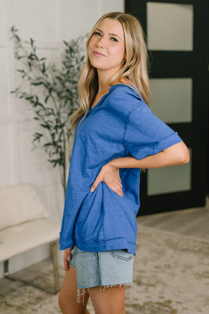 Thanks To You Relaxed Tee in Royal Blue