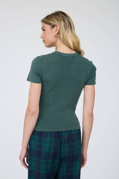 WASHED RIBBED CROP