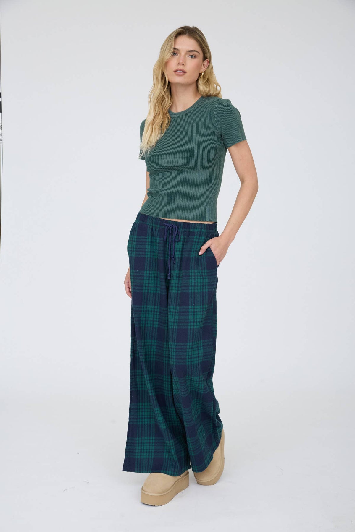 WASHED RIBBED CROP