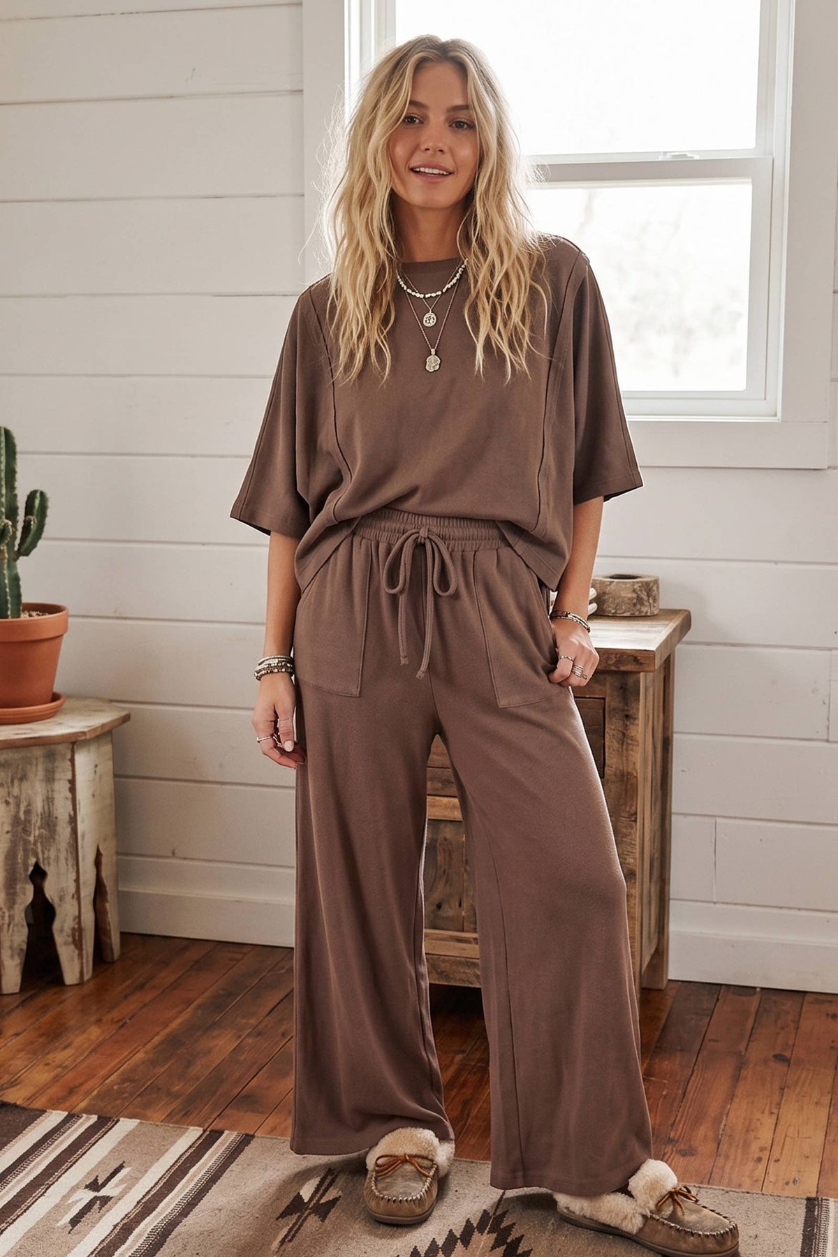 Boxy Top & Wide Pant Set