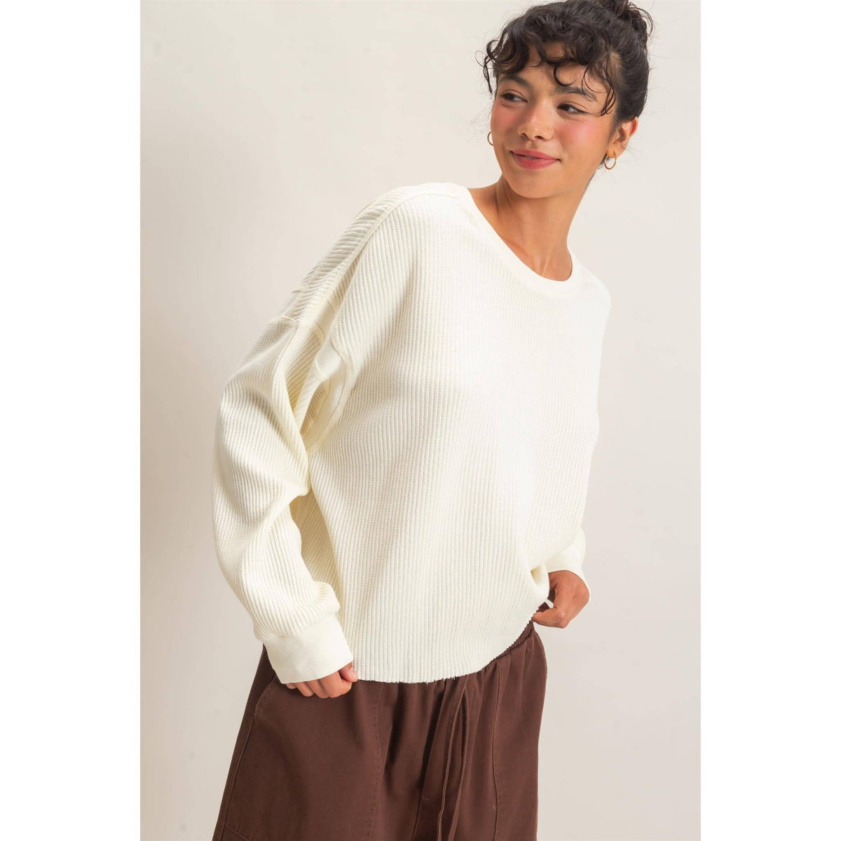 Waffle Open Back Top