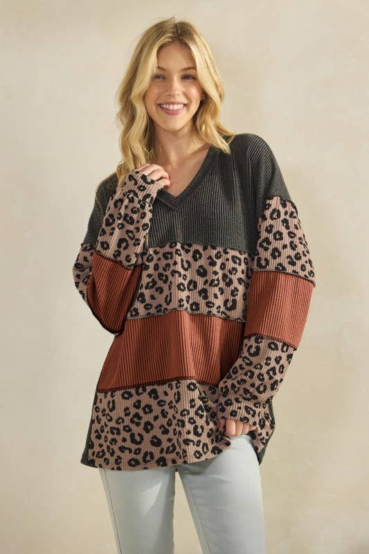 LONG SLEEVE ANIMAL PRINT