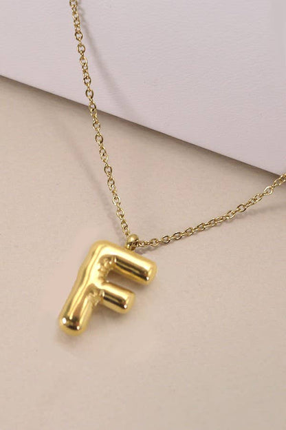 18K STAINLESS STEEL TARNISH FREE  INITIAL NECKLACE