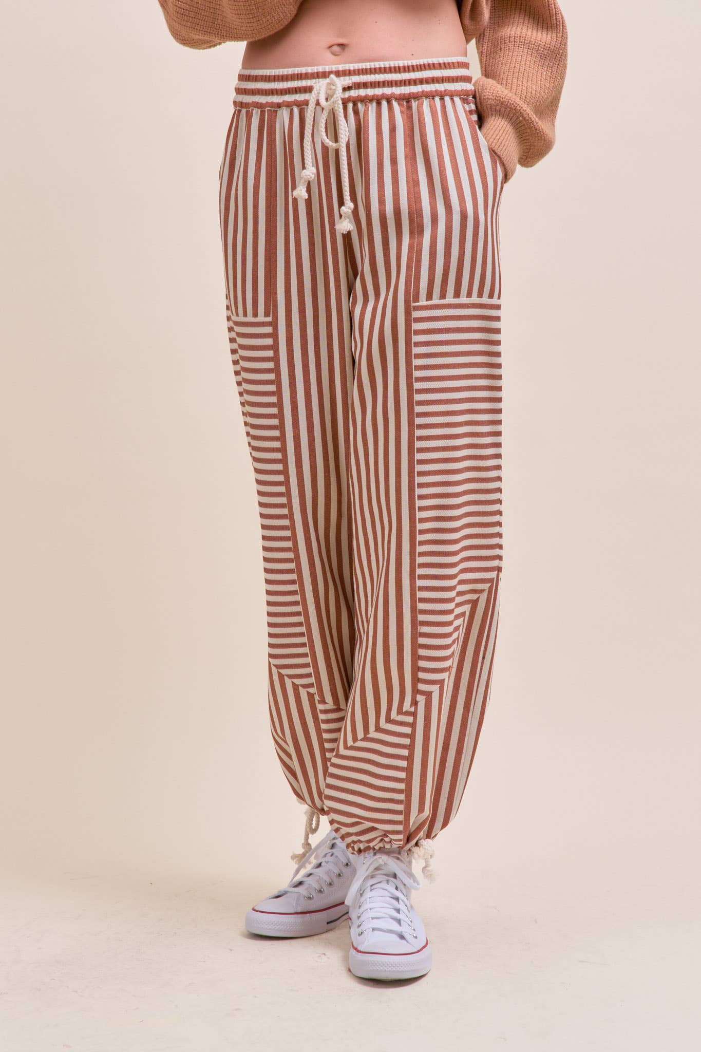 Striped Parachute Pants