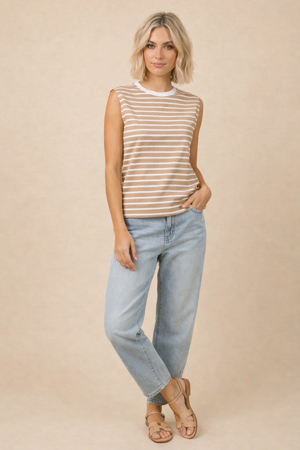 Striped Sleeveless Tank
