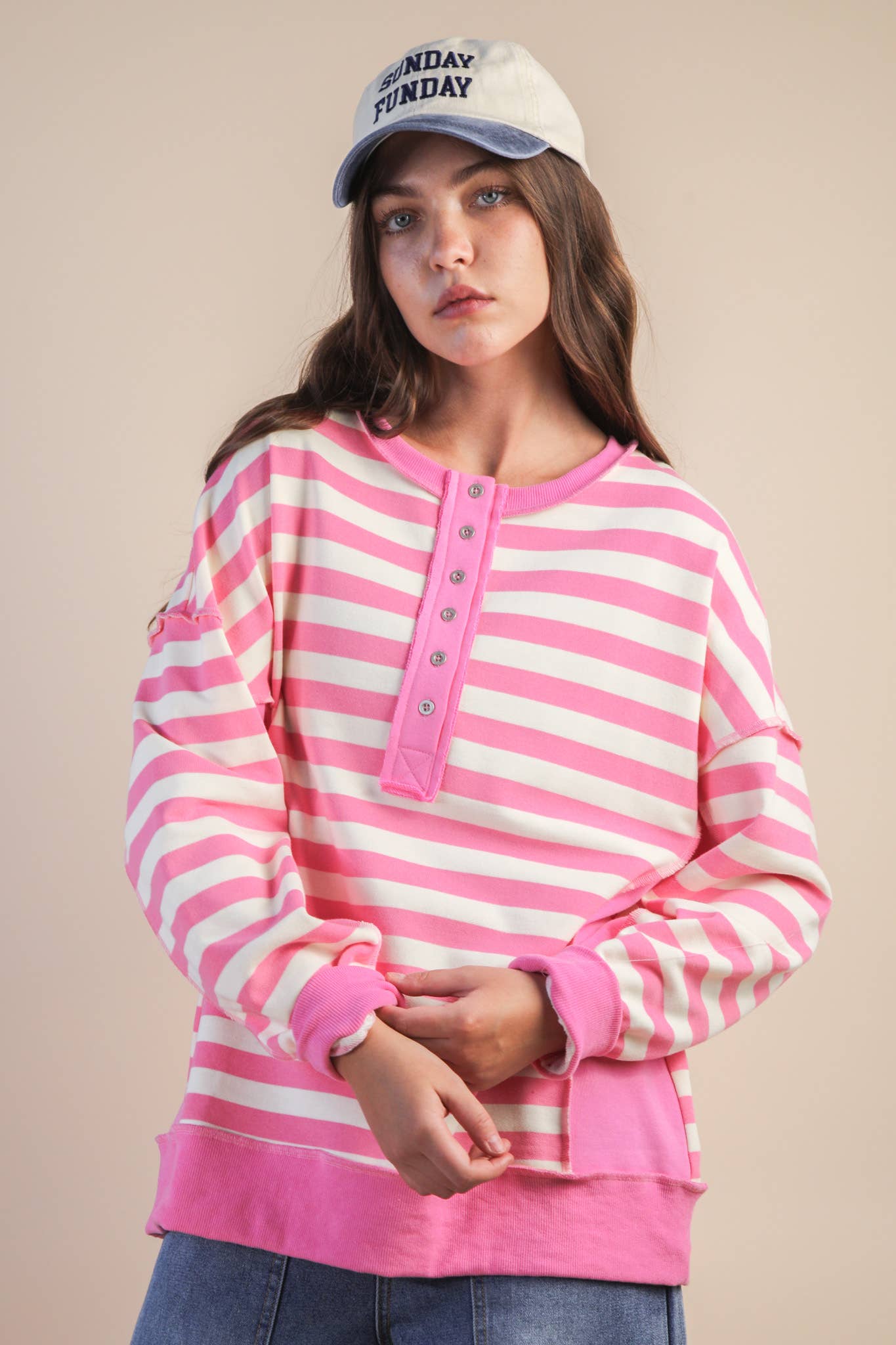 Oversized Striped Top